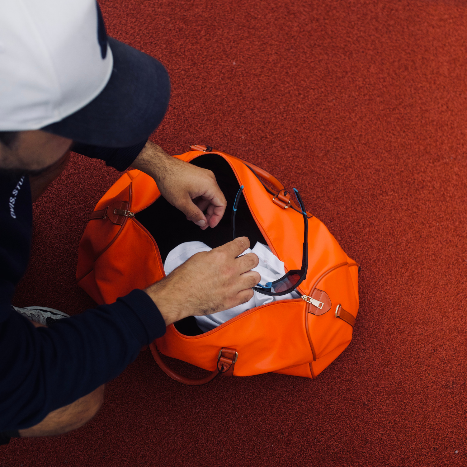 Aether Weekender Bag Capri Orange – Premium Vegan Leather Travel